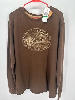 Timberland Brown 'Celebrate the Outdoors' Long Sleeve Thermal Size Large